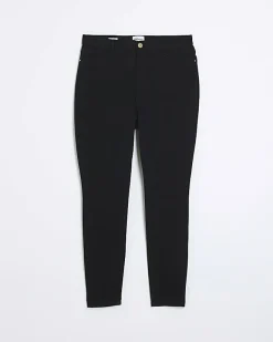 River Island Plus high waist skinny jeans Black Hot