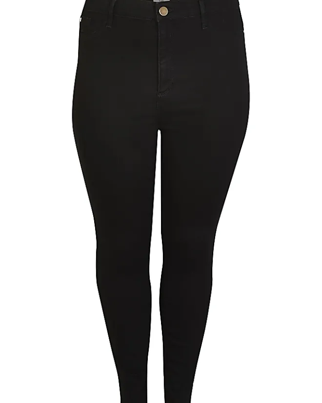 River Island Plus high waist skinny jeans Black Best