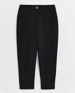 River Island Plus high waisted cigarette trousers Black Sale