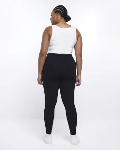 River Island Plus high waisted leggings Black Sale