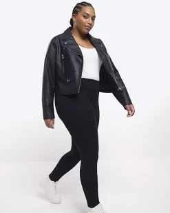 River Island Plus high waisted leggings Black Sale