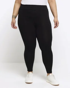River Island Plus high waisted leggings Black Fashion