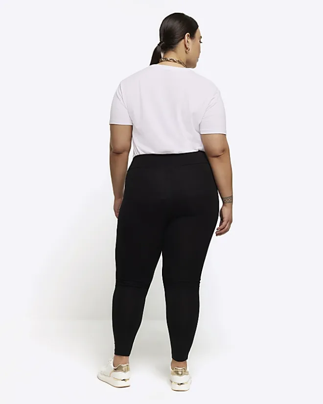 River Island Plus high waisted leggings Black Fashion