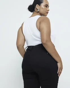 River Island Plus high waisted skinny jeans Black Discount