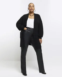 River Island Plus knit cardigan Black Fashion