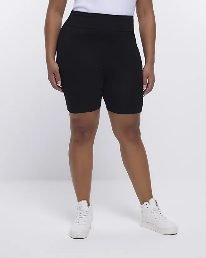 River Island Plus RI Active cycling shorts Black Fashion