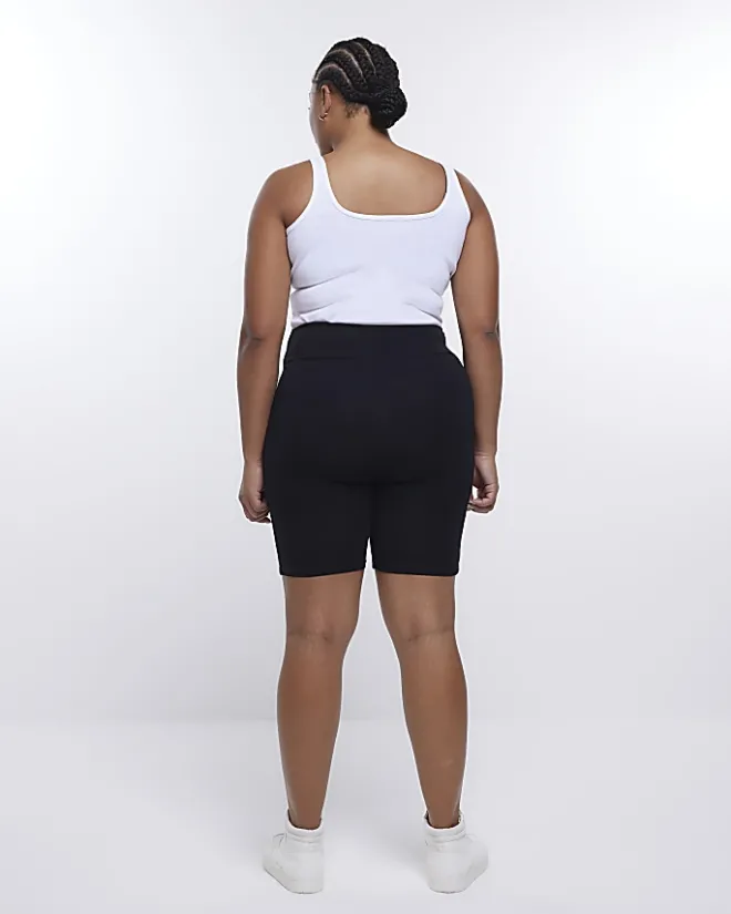 River Island Plus RI Active cycling shorts Black Fashion