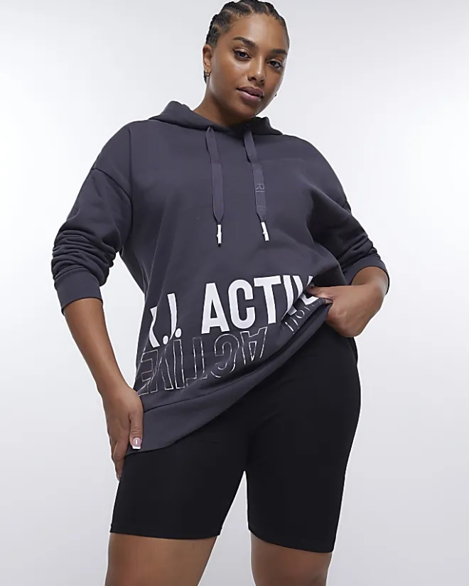 River Island Plus RI Active cycling shorts Black Fashion