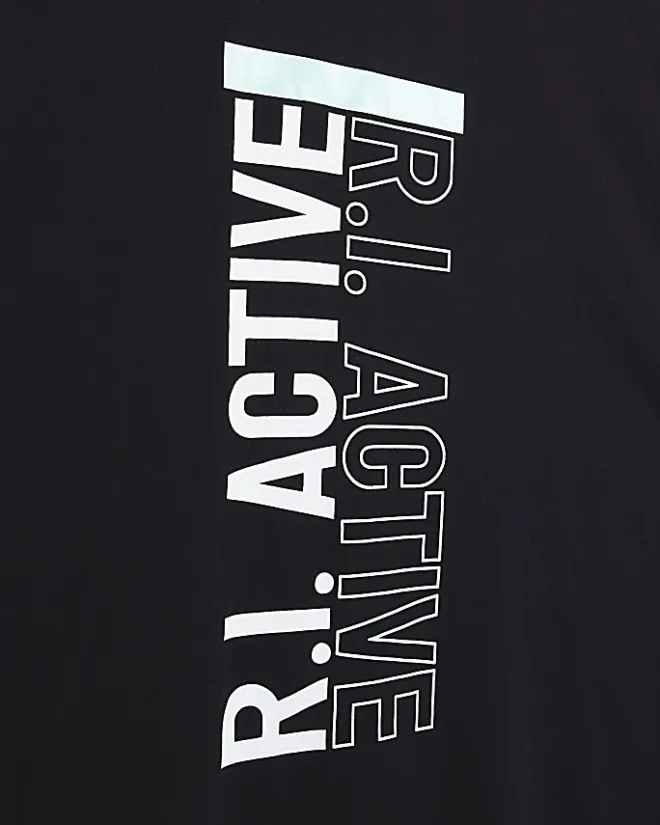 River Island Plus RI Active graphic print t-shirt Black Hot