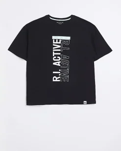 River Island Plus RI Active graphic print t-shirt Black Hot