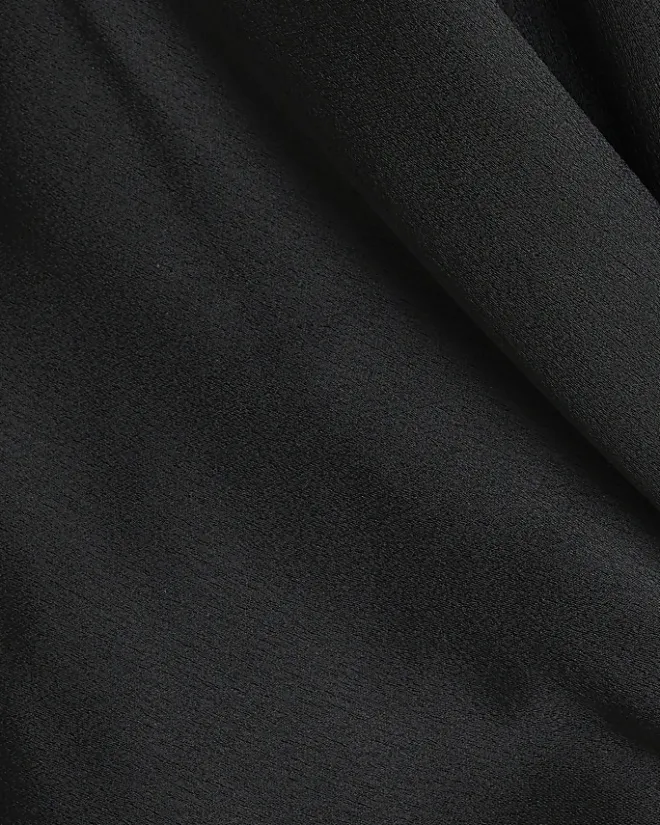 River Island Plus satin long sleeve mini dress Black Outlet