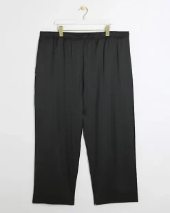 River Island Plus satin wide leg trousers Black Online