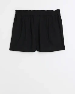 River Island Plus shorts with linen Black Sale