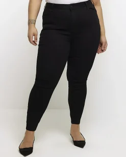 River Island Plus skinny fit bum sculpt jeans Black Discount