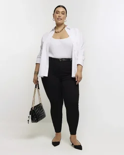 River Island Plus skinny fit bum sculpt jeans Black Discount