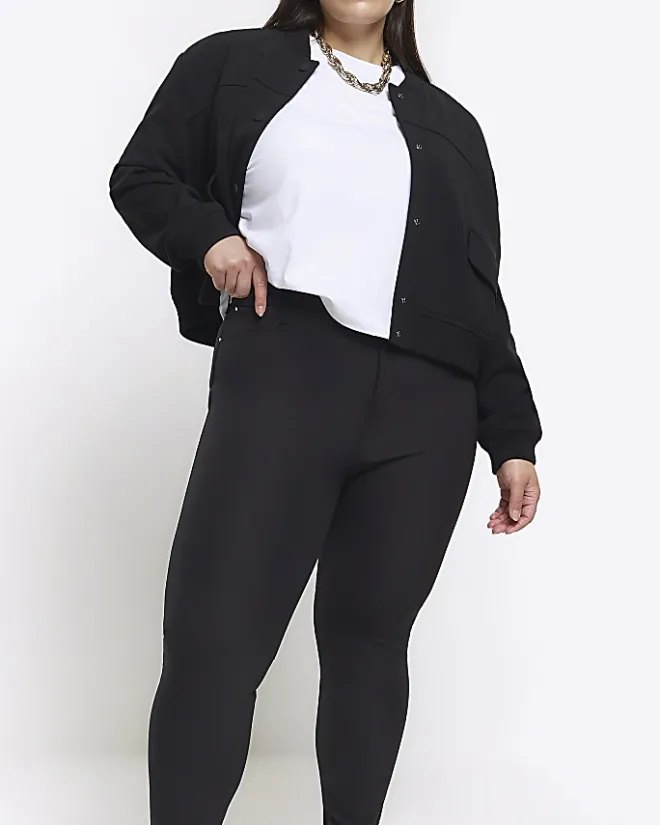 River Island Plus skinny trousers Black Clearance