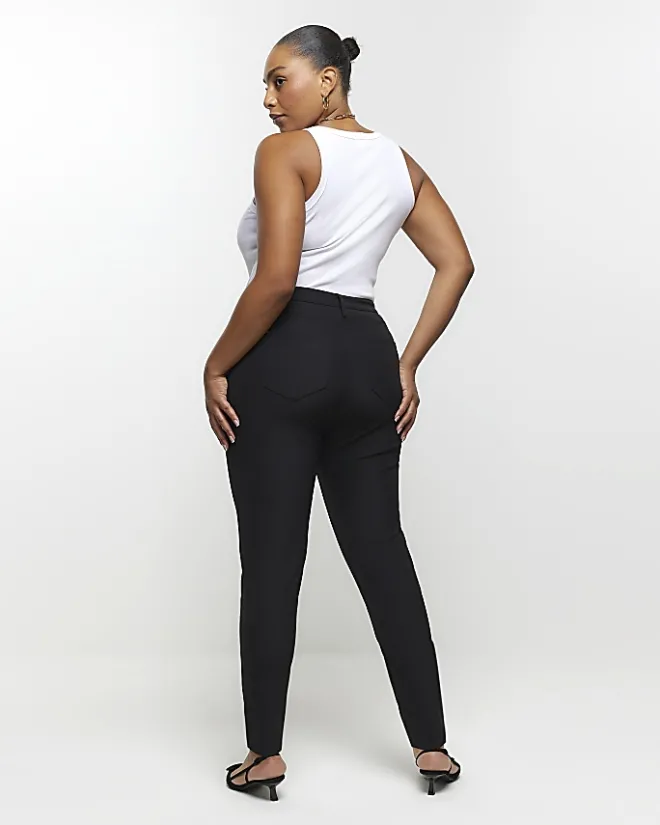 River Island Plus skinny trousers Black Hot