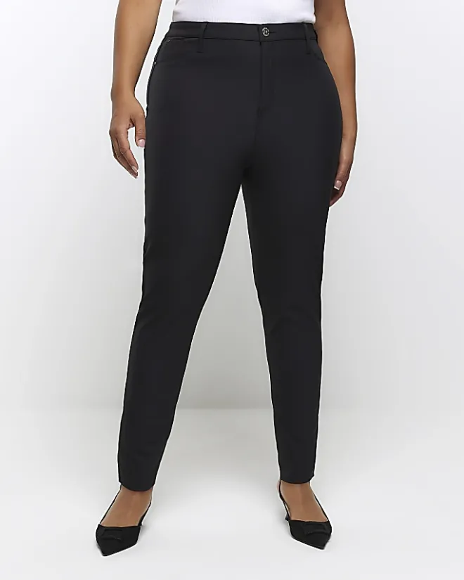 River Island Plus skinny trousers Black Hot
