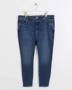 River Island Plus bum sculpt skinny jeans Blue Hot