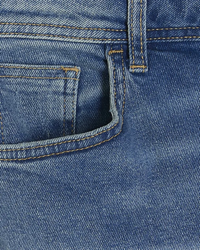 River Island Plus high waisted bum sculpt mom jeans Blue New