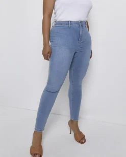 River Island Plus high waisted jeggings Blue Online