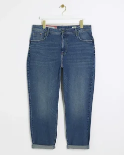 River Island Plus high waisted mom jeans Blue Discount