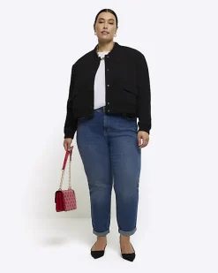 River Island Plus high waisted mom jeans Blue Discount