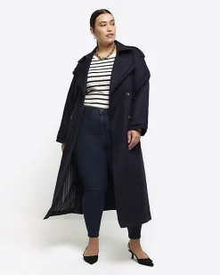 River Island Plus mid rise skinny jeans Blue Sale