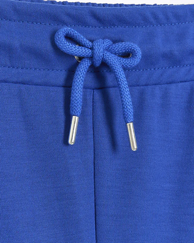 River Island Plus side stripe wide leg joggers Blue Fashion