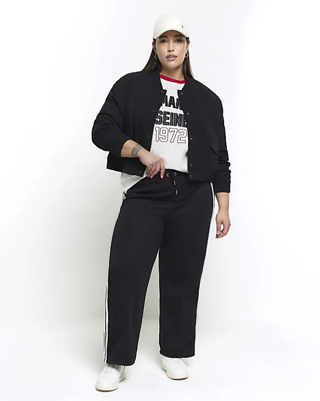 River Island Plus embroidered sweatshirt Cream Sale