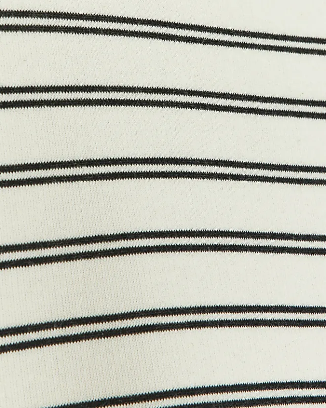 River Island Plus stripe sweatshirt mini dress Cream Hot