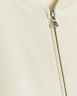 River Island Plus zip up bomber sweatshirt Cream Sale