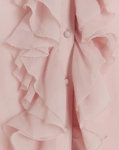 River Island Plus frill blouse Pink New