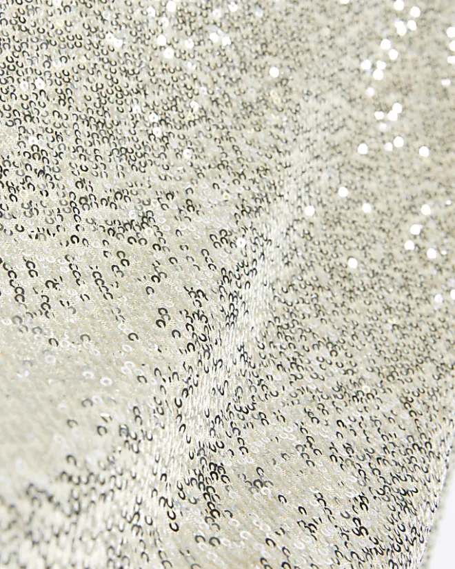 River Island Plus silver sequin tank top Grey Hot