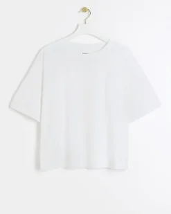River Island Plus boxy t-shirt White Hot