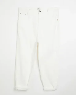 River Island Plus high waisted mom jeans White Fashion