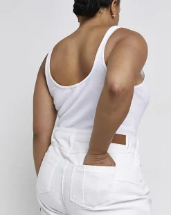 River Island Plus high waisted mom jeans White Fashion