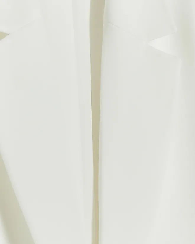 River Island Plus roll sleeve blazer White Clearance