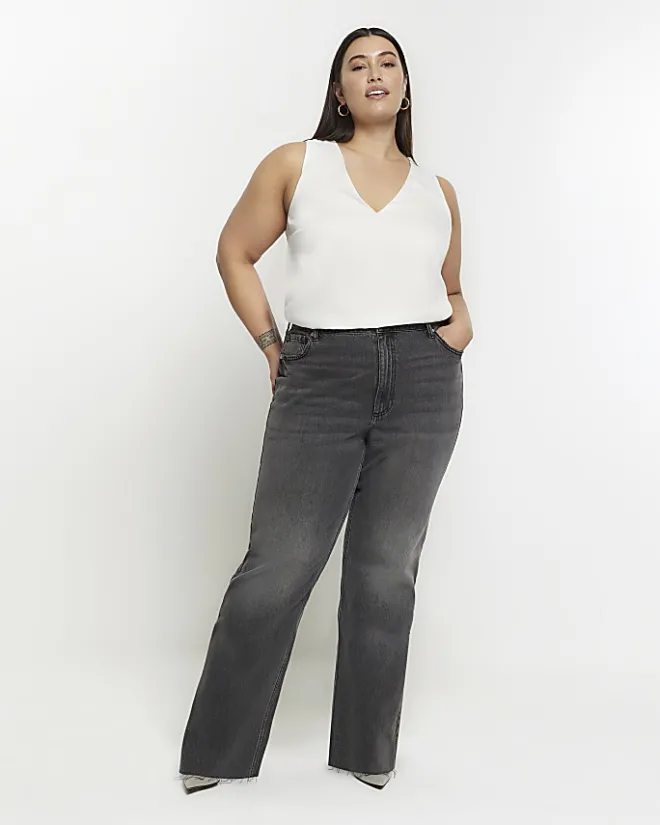 River Island Plus satin tank top White Best