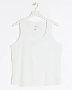 River Island Plus scoop neck vest top White Fashion