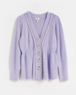 River Island maternity peplum cardigan Purple Best