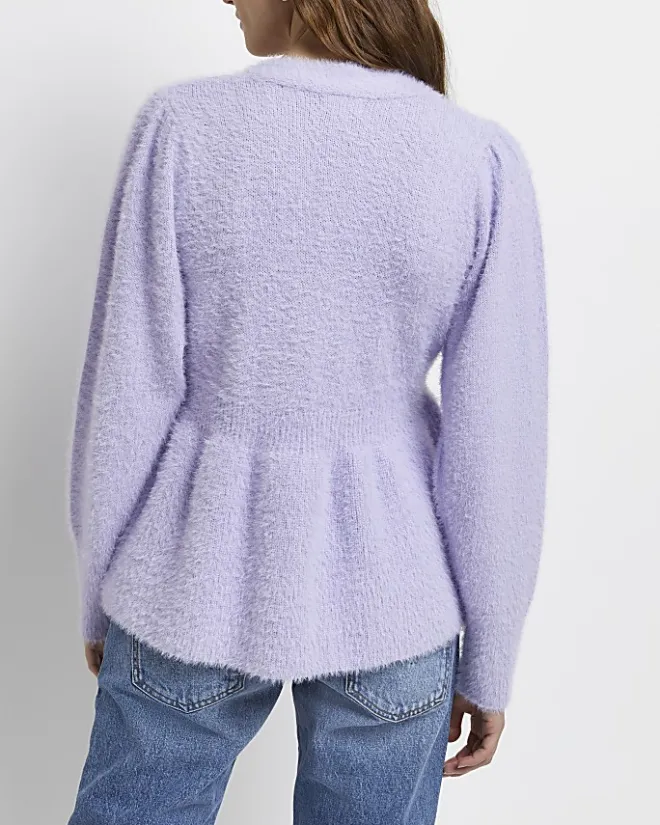 River Island maternity peplum cardigan Purple Best