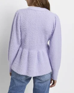 River Island maternity peplum cardigan Purple Best