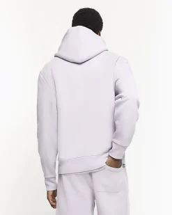 River Island regular fit plain hoodie Purple Outlet