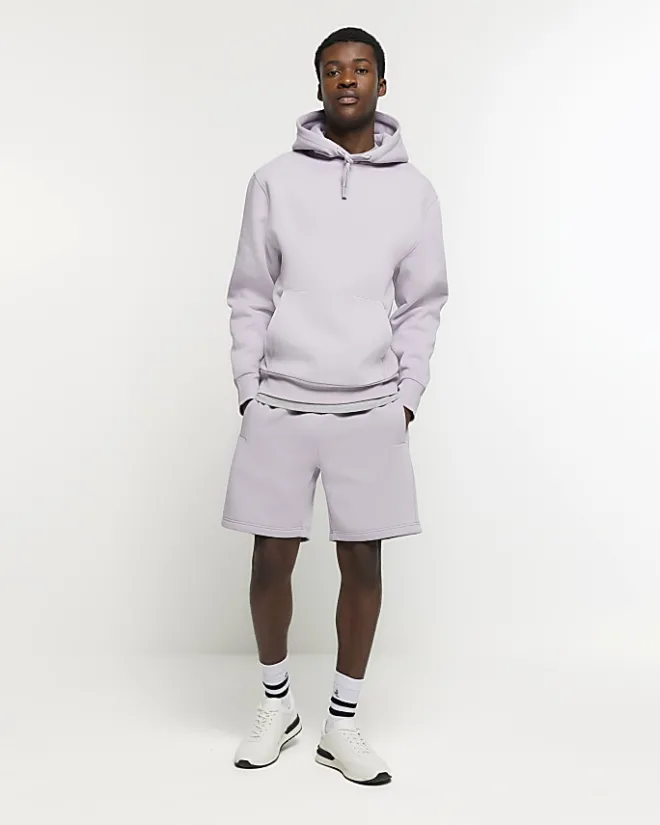 River Island regular fit plain hoodie Purple Outlet