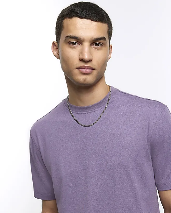 River Island regular fit t-shirt Purple Fashion