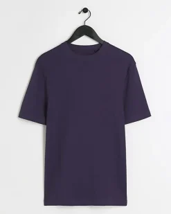 River Island RI Studio slim fit t-shirt Purple Sale