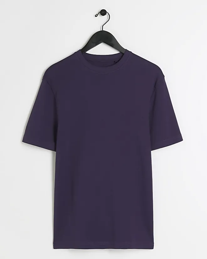 River Island RI Studio slim fit t-shirt Purple Sale
