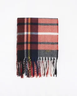 River Island check scarf Red Discount