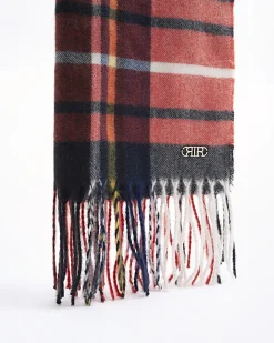 River Island check scarf Red Discount